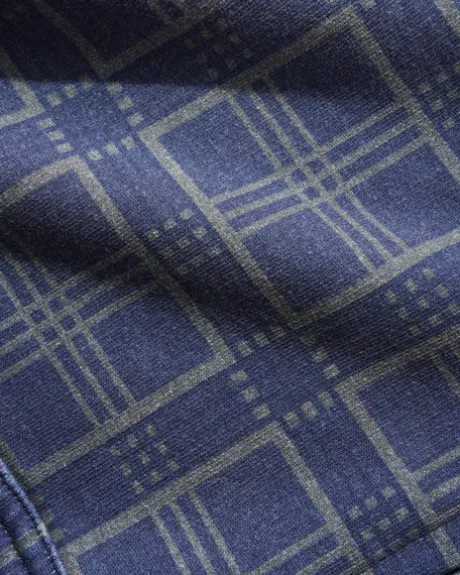 Amplify Zip-Thru Hood, Washed Navy Plaid