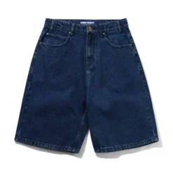 Baggy Denim Shorts, Dark Blue