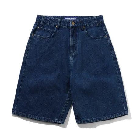 Baggy Denim Shorts, Dark Blue