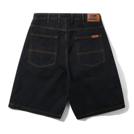 Baggy Denim Shorts, Washed Black
