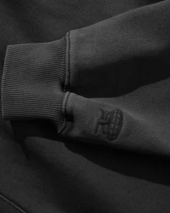 Basic Pullover Hood, Washed Black