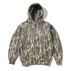 Blotch Zip-Thru Hood, Washed Camo
