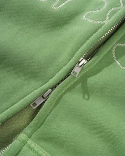 Blotch Zip-Thru Hood, Washed Green