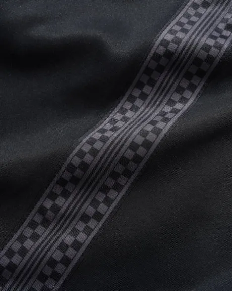 Check Tape Trackpants, Black