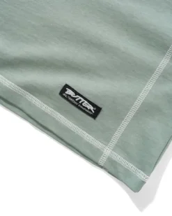 Cliff Contrast Tee, Dull Mint