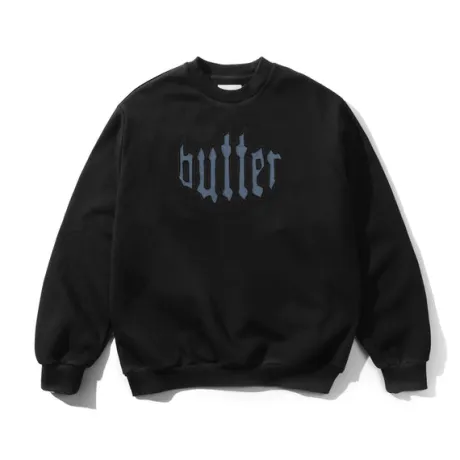 Cut Out Applique Crewneck, Black
