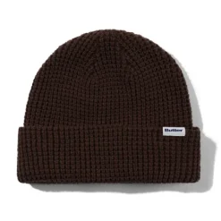 Distressed Waffle Knit Beanie, Washed Bark