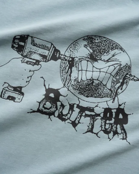 Drill Tee, Grey Blue