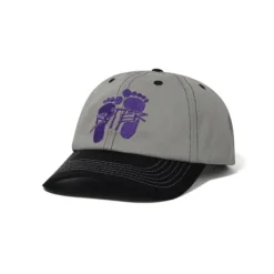 Footprints 6 Panel Cap, Cool Grey