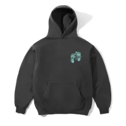 Footprints Pullover Hood, Charcoal