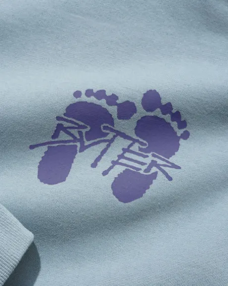 Footprints Pullover Hood, Ice