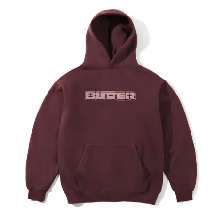 Glint Nylon Applique Pullover Hood, Burgundy