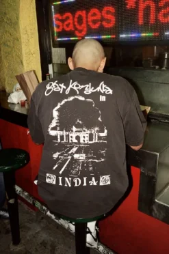 India Tee, Washed Black