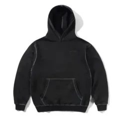 Inside Out Pullover Hood, Washed Black