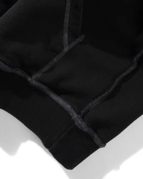 Inside Out Pullover Hood, Washed Black