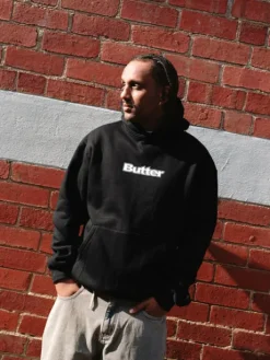 Logo Pullover Hood, Black
