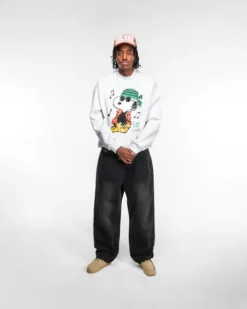 Music Crewneck, Ash