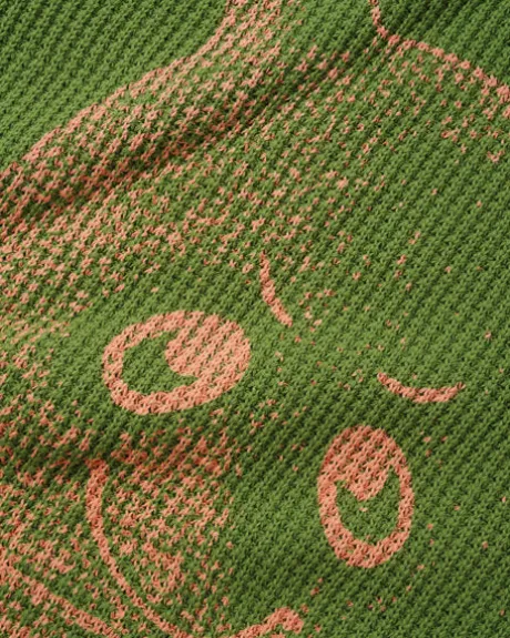 Newcomer Reversible Knit Sweater, Grass
