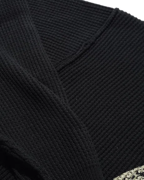 Newcomer Reversible Knit Sweater, Black