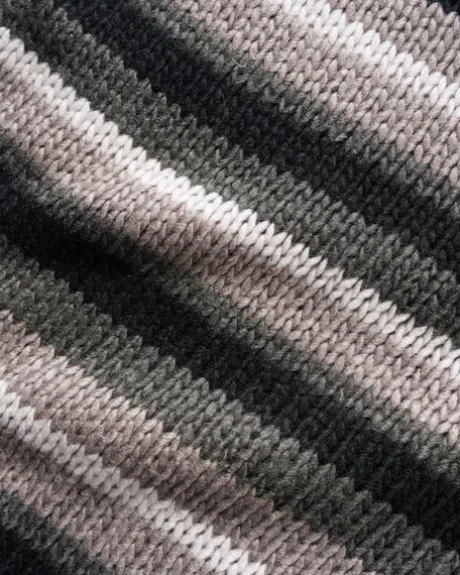 Ombre Stripe Knit Sweater, Black
