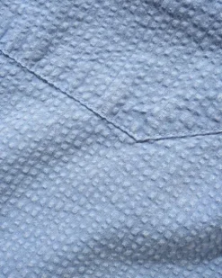 Overdye Seersucker S/S Shirt, Blue