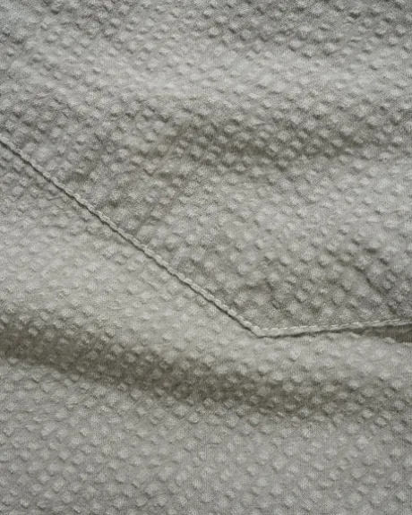 Overdye Seersucker S/S Shirt, Grey