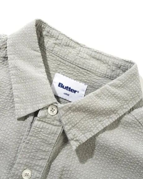 Overdye Seersucker S/S Shirt, Grey