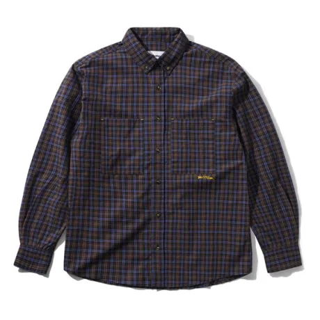 Plaid Shirt, Brown / Cobalt