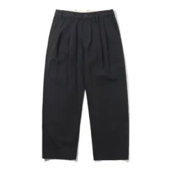 Pleated Trousers, Washed Black