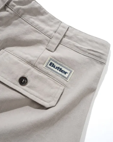Pleated Trousers, Washed Light Grey