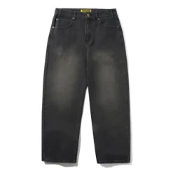 Racer Denim Jeans, Faded Black