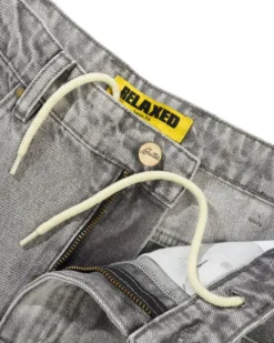 Racer Denim Jeans, Grey Wash