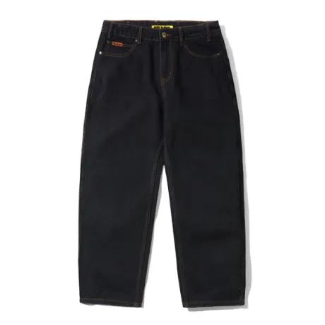 Relaxed Denim Jeans, Washed Black