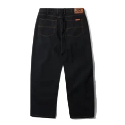 Relaxed Denim Jeans, Washed Black