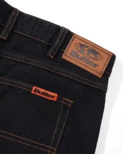 Relaxed Denim Jeans, Washed Black