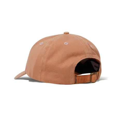 Rounded Logo 6 Panel Cap, Washed Orange