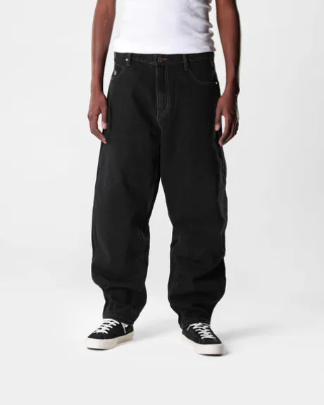 Santosuosso Denim Jeans, Washed Black