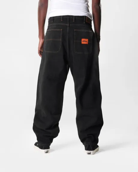 Santosuosso Denim Jeans, Washed Black