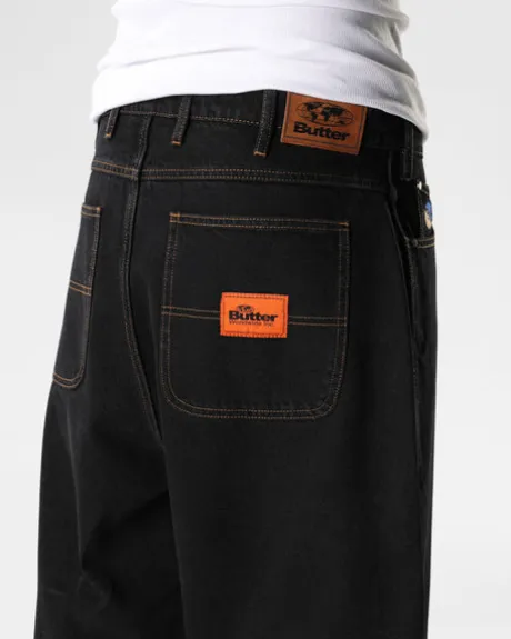 Santosuosso Denim Jeans, Washed Black