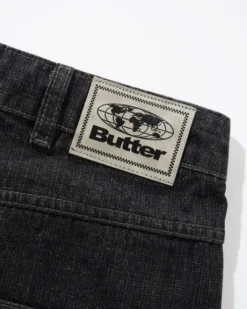Scorpion Stitch Denim Jeans, Slub Black