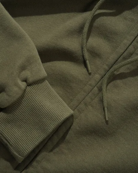 Scrawling Zip-Thru Hood, Washed Dull Army