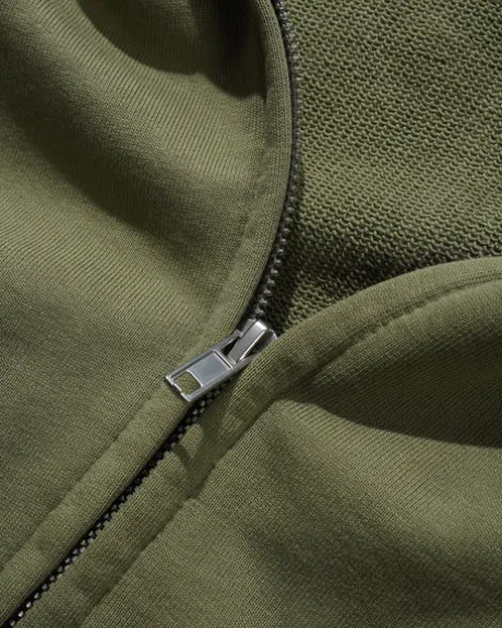 Scrawling Zip-Thru Hood, Washed Dull Army