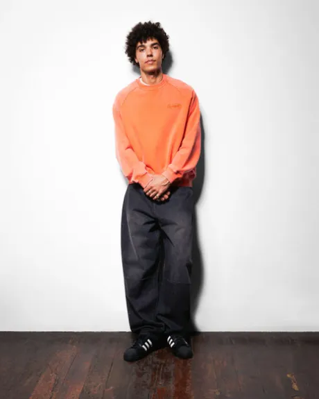 Scrubbed Crewneck, Fern