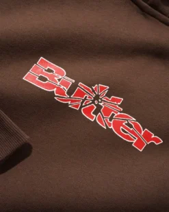 Smashed Logo Pullover Hood, Brown