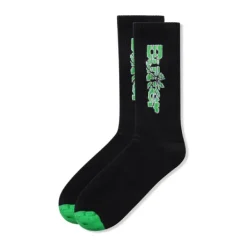 Smashed Logo Socks, Black