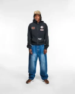 Spike Denim Jeans, Distressed Indigo