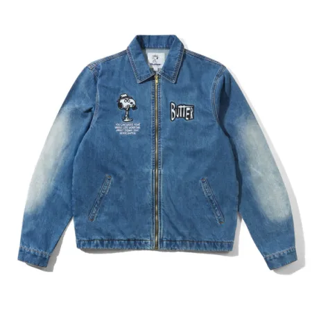 Spike Jacket, Distressed Indigo