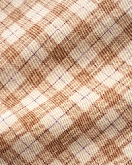 Spike Work Shorts, Sandstone Plaid