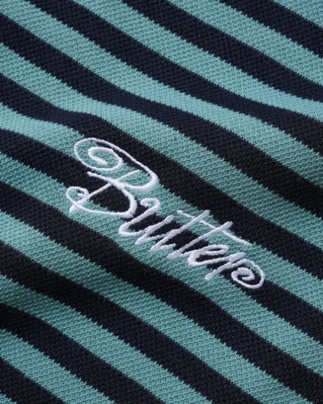 Stripe Polo Shirt, Navy / Marine