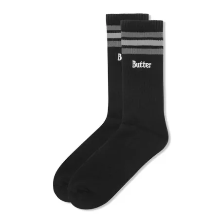 Stripe Socks, Black